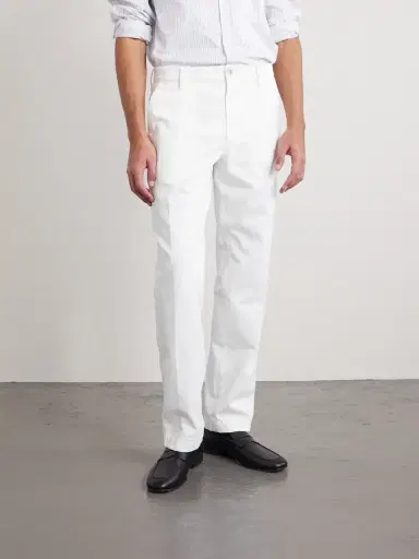 Canali Straight-Leg Cotton-Blend Twill Trousers - Men | Thumbnail 3