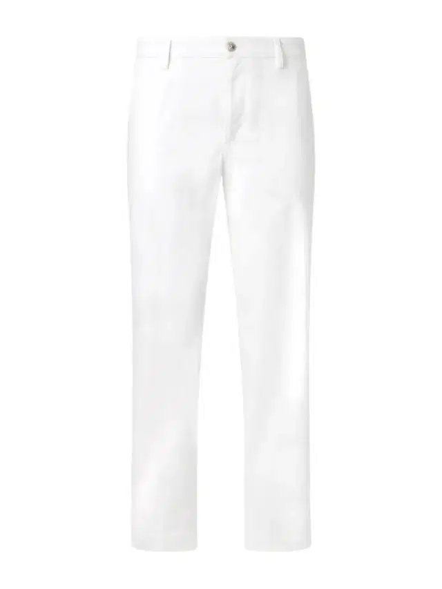 Straight-Leg Cotton-Blend Twill Trousers - Men