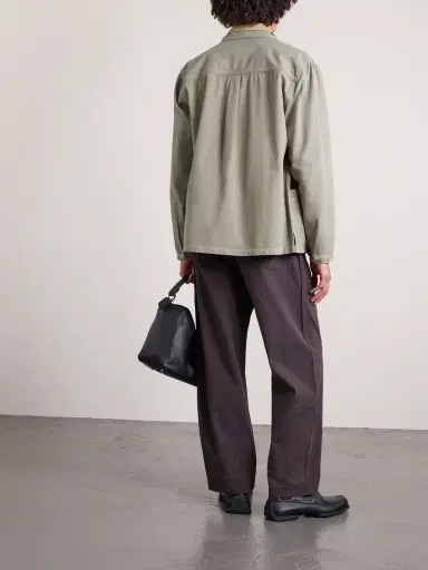 Folk Cropped Wide-Leg Striped Cotton-Seersucker Trousers - Men | Thumbnail 4 Folk Cropped Wide-Leg Striped Cotton-Seersucker Trousers - Men | Thumbnail 4
