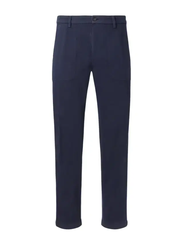 Straight-Leg Cotton-Blend Twill Trousers - Men
