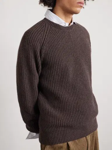 Folk Direction Ribbed Wool-Blend Sweater - Men | Thumbnail 3