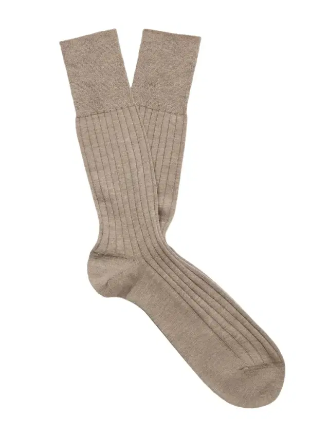No 2 Ribbed Cashmere-Blend Socks - Men