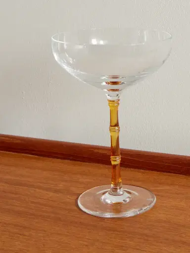 La DoubleJ Bamboo Set of Two Crystal Glass Champagne Coupes - Men | Thumbnail 3