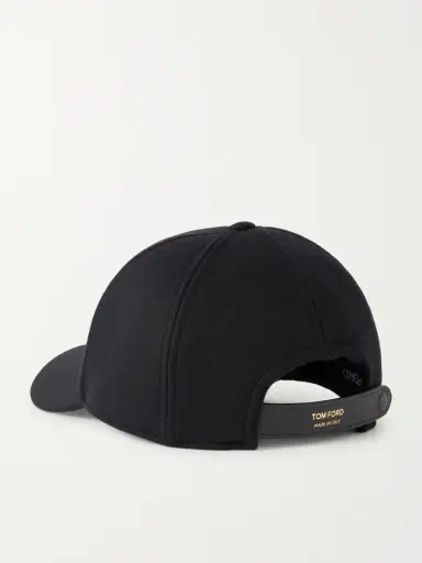 Tom Ford Logo-Embroidered Leather-Trimmed Cashmere Baseball Cap - Men | Thumbnail 4 Tom Ford Logo-Embroidered Leather-Trimmed Cashmere Baseball Cap - Men | Thumbnail 4