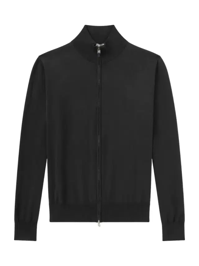 Canali Slim-Fit Cotton Zip-Up Sweater - Men