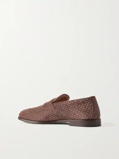 Brunello Cucinelli Woven Suede Penny Loafers - Men | Thumbnail 4 Brunello Cucinelli Woven Suede Penny Loafers - Men | Thumbnail 4