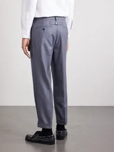 Beams Plus Ivy Cropped Tapered Brushed Wool-Blend Twill Suit Trousers - Men | Thumbnail 4 Beams Plus Ivy Cropped Tapered Brushed Wool-Blend Twill Suit Trousers - Men | Thumbnail 4