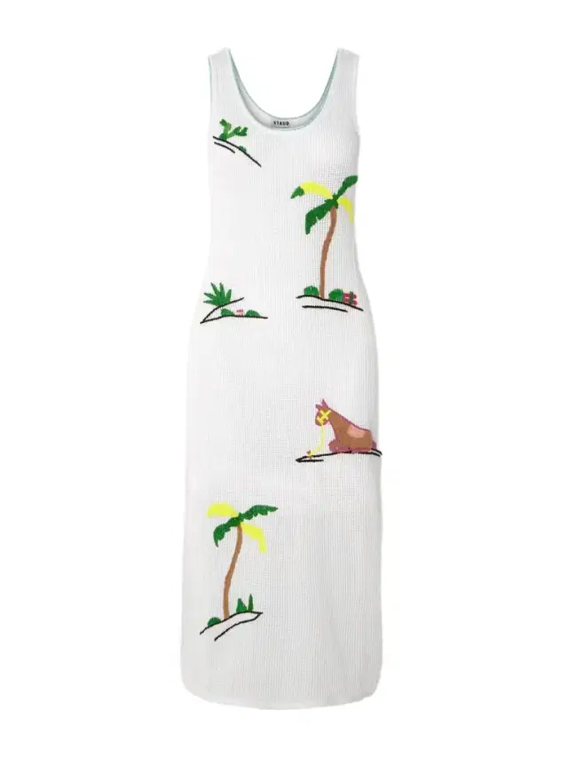 Luma Embroidered Open-knit Cotton Midi Dress