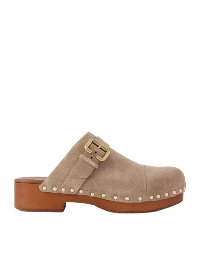 Jeannette Embellished Suede Clogs