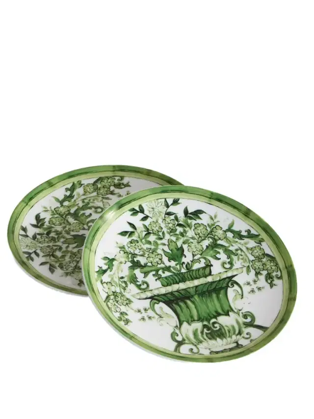 Dolce & Gabbana Set Of Two Painted Porcelain Bread Plates