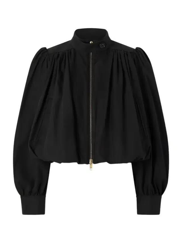 Chloé Cropped Gathered Cotton-canvas Jacket
