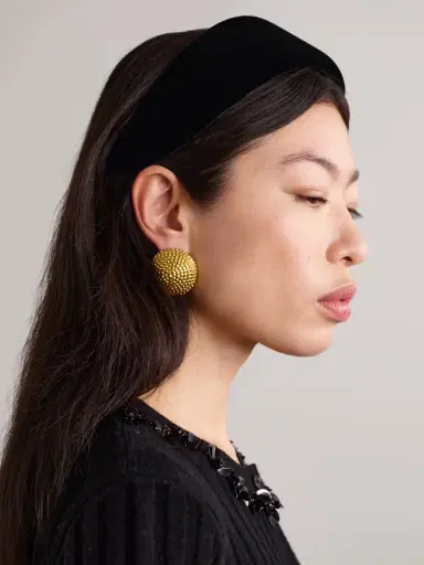 Jennifer Behr Maeve Silk-velvet Headband | Thumbnail 2