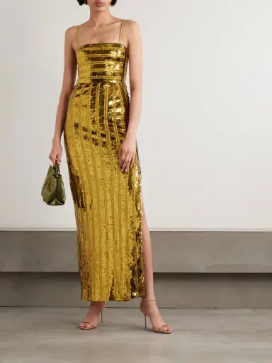 Galvan Stargaze Striped Sequined Tulle Maxi Dress | Thumbnail 2 Galvan Stargaze Striped Sequined Tulle Maxi Dress | Thumbnail 2
