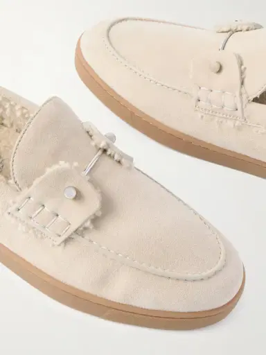 Christian Louboutin Chambeliboat Shearling-lined Suede Loafers | Thumbnail 5