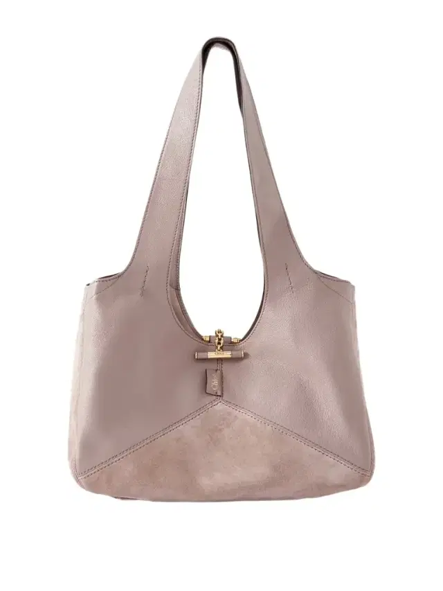 Balloon Leather-trimmed Suede Tote Bag
