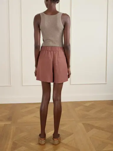 Brunello Cucinelli Pleated Twill Straight-leg Shorts | Thumbnail 4