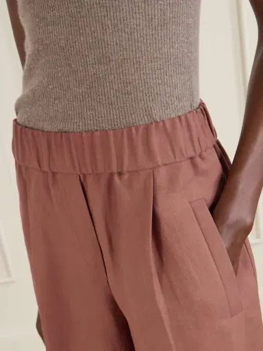 Brunello Cucinelli Pleated Twill Straight-leg Shorts | Thumbnail 5