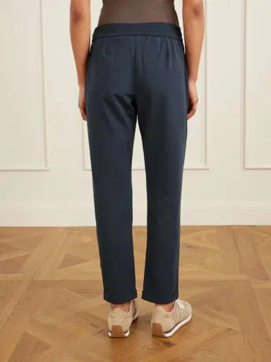 Brunello Cucinelli Bead-embellished Cotton-blend Jersey Track Pants | Thumbnail 4