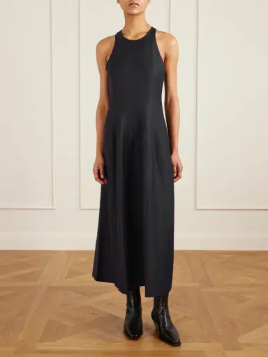 Brunello Cucinelli Paneled Twill Midi Dress | Thumbnail 2