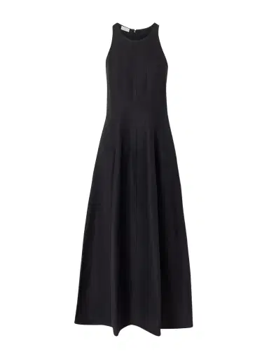 Brunello Cucinelli Paneled Twill Midi Dress | Thumbnail 1