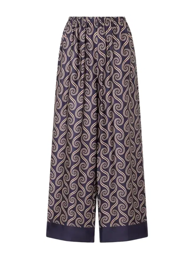 Jensen Printed Satin Wide-leg Pants