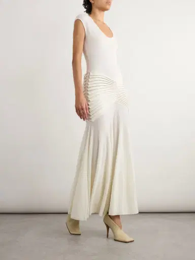 Alaïa Ruched Wool Maxi Dress | Thumbnail 2 Alaïa Ruched Wool Maxi Dress | Thumbnail 2