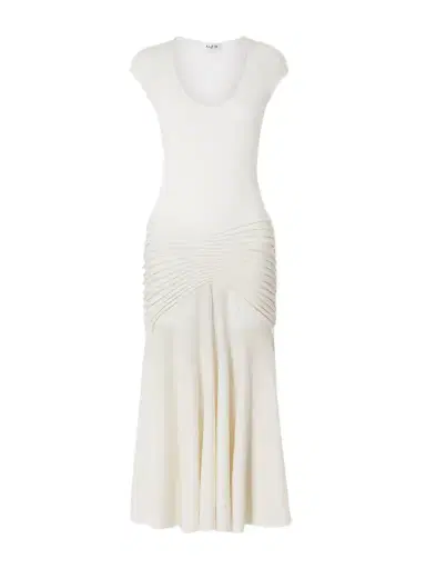 Alaïa Ruched Wool Maxi Dress | Thumbnail 1 Alaïa Ruched Wool Maxi Dress | Thumbnail 1
