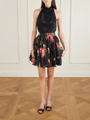 Dolce & Gabbana Tiered Floral-print Cotton-poplin Mini Skirt | Thumbnail 2 Dolce & Gabbana Tiered Floral-print Cotton-poplin Mini Skirt | Thumbnail 2