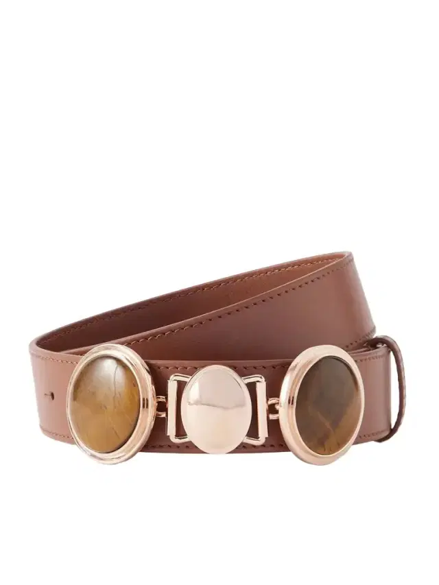 Embellished Leather Belt