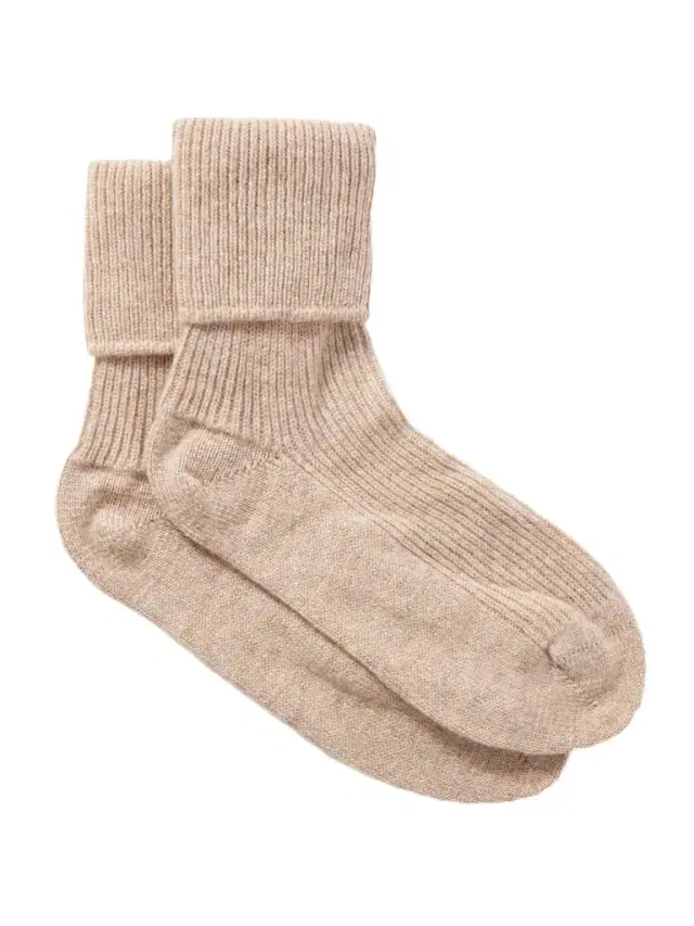 Johnstons of Elgin Ribbed Cashmere Socks