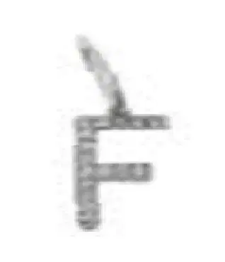 0.15cts Diamond 18K Gold Letter F Pendant