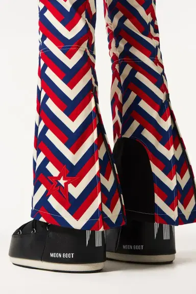 Perfect Moment JG Bib Ski Pant - Waffle Print Red | Thumbnail 3 Perfect Moment JG Bib Ski Pant - Waffle Print Red | Thumbnail 3