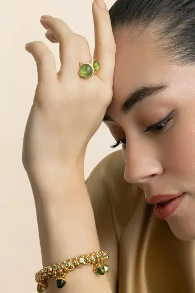 TAMARA COMOLLI Peridot Large Bouton Ring | Thumbnail 2 TAMARA COMOLLI Peridot Large Bouton Ring | Thumbnail 2