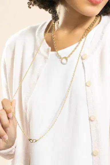 Foundrae Sister Hook Medium Belcher Chain - 36in | Thumbnail 2