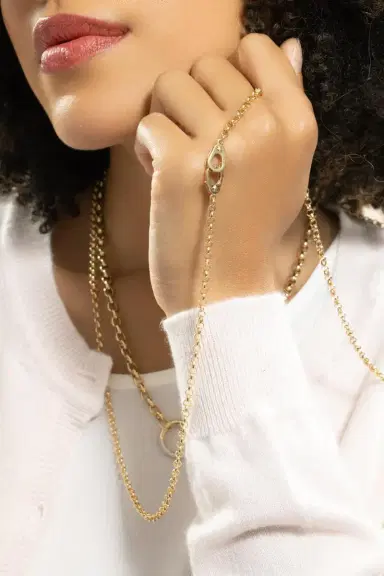 Foundrae Sister Hook Medium Belcher Chain - 36in | Thumbnail 3
