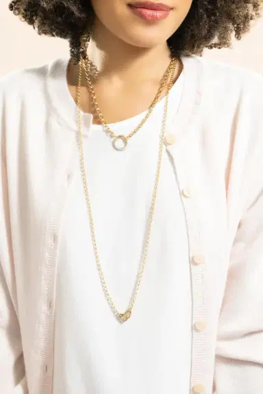 Foundrae Sister Hook Medium Belcher Chain - 36in | Thumbnail 4