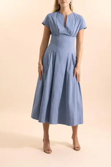 Lela Rose Smocked Back Dress | Thumbnail 2