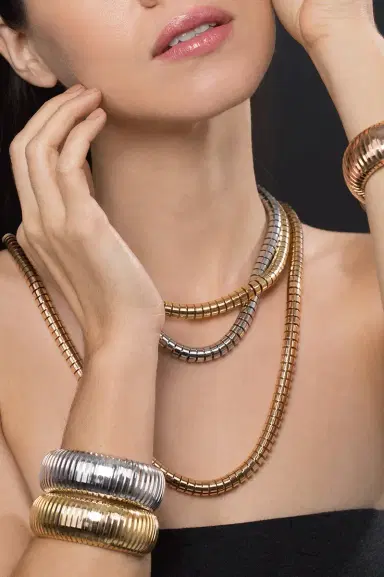 SIDNEY GARBER Yellow Gold Domed Cuff Bracelet | Thumbnail 5