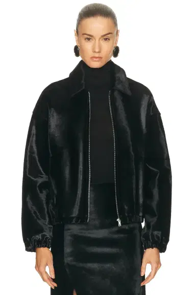 Nour Hammour Luna Ponyhair Bomber Jacket | Thumbnail 2 Nour Hammour Luna Ponyhair Bomber Jacket | Thumbnail 2