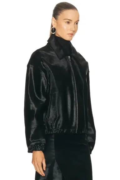 Nour Hammour Luna Ponyhair Bomber Jacket | Thumbnail 3 Nour Hammour Luna Ponyhair Bomber Jacket | Thumbnail 3