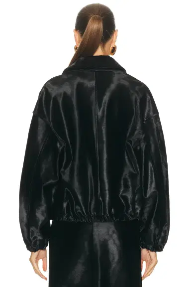 Nour Hammour Luna Ponyhair Bomber Jacket | Thumbnail 4 Nour Hammour Luna Ponyhair Bomber Jacket | Thumbnail 4
