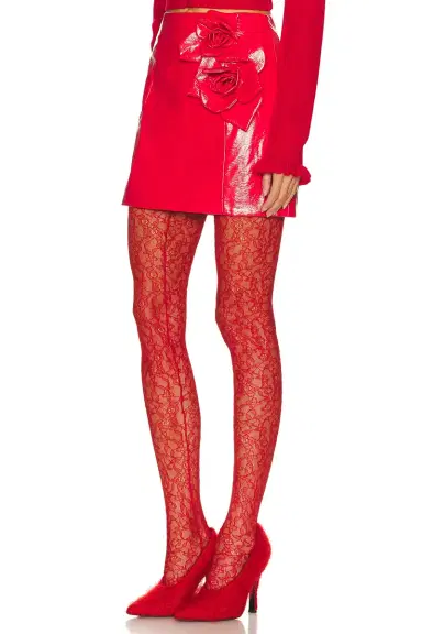 Aknvas Liva Faux Leather Rose Skirt | Thumbnail 3 Aknvas Liva Faux Leather Rose Skirt | Thumbnail 3