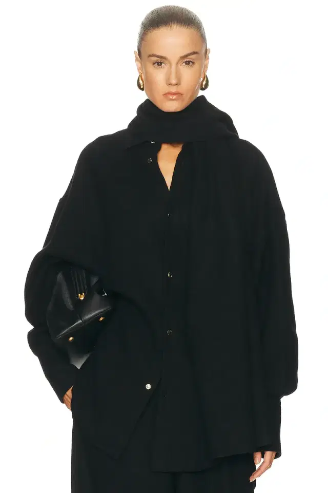 DARKPARK Georgia Detachable Scarf Japanese Light Wool Shirt