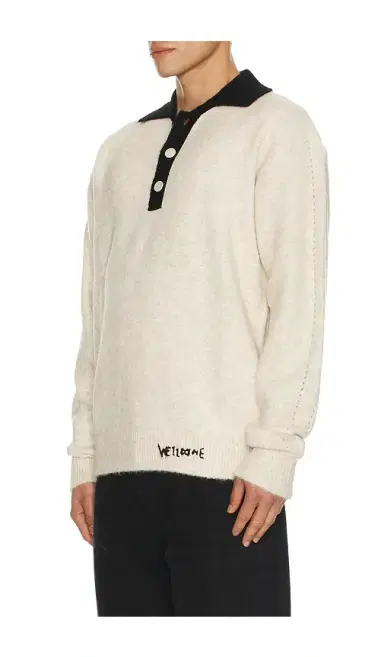 WE11DONE Brushed Contrast Knit Top | Thumbnail 2