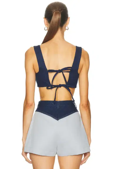 Matthew Bruch Tie Back Crop Top | Thumbnail 3