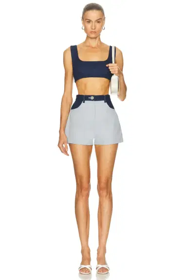 Matthew Bruch Tie Back Crop Top | Thumbnail 4