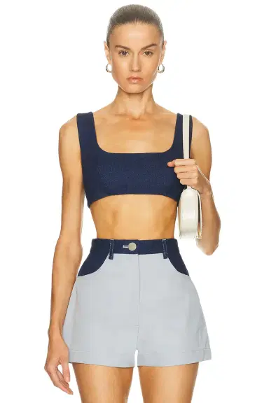 Matthew Bruch Tie Back Crop Top | Thumbnail 1