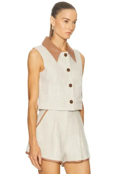 Matthew Bruch Collared Vest Top | Thumbnail 2