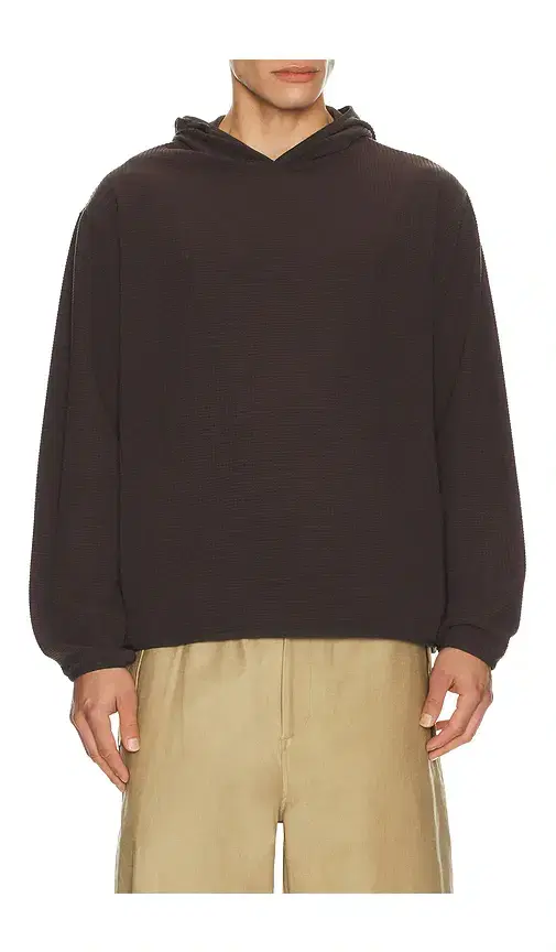 LE 17 SEPTEMBRE Waffle Knit Pullover Hoodie