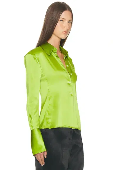 Helsa The Silk Charmeuse Shirt | Thumbnail 4